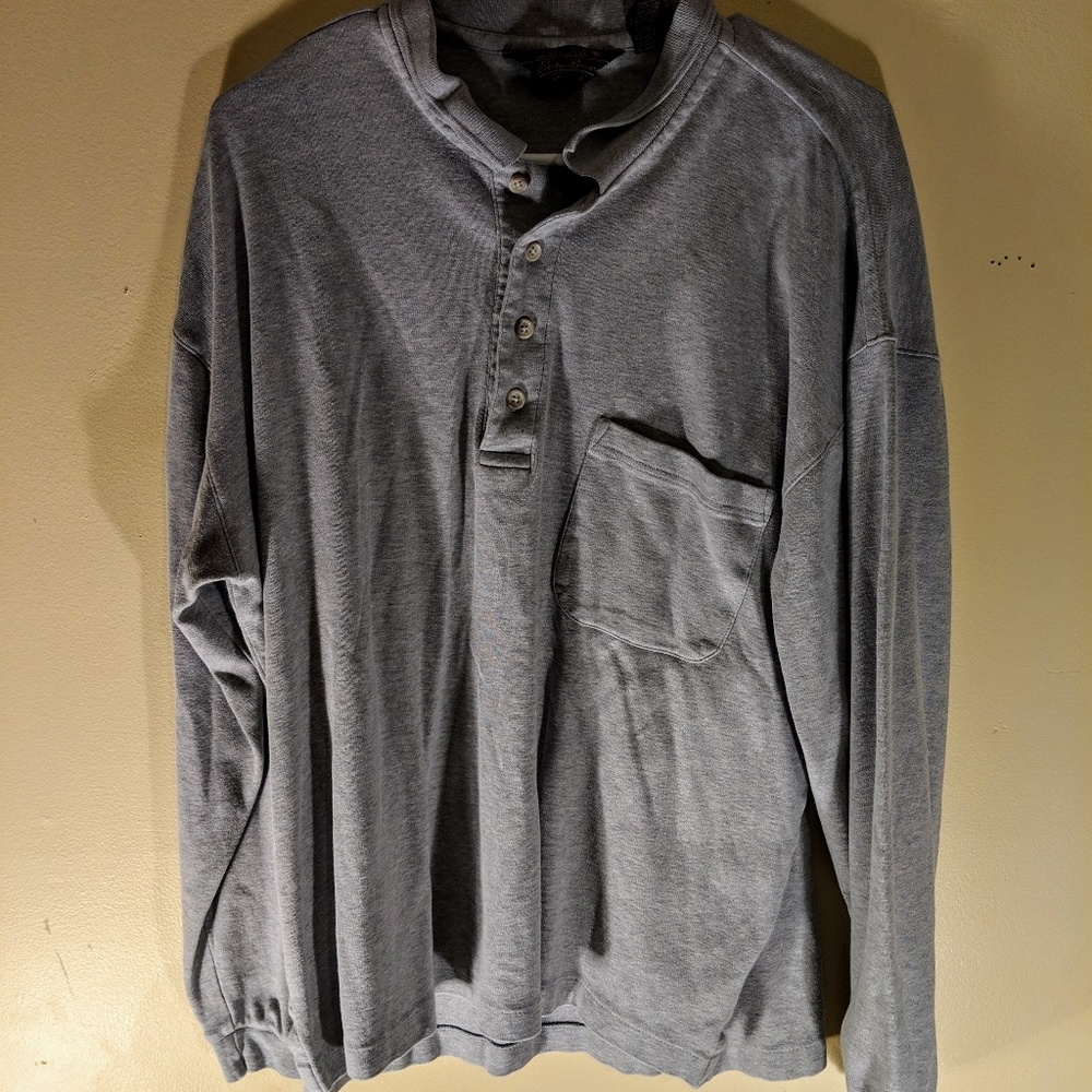 Vintage Eddie Bauer Long Sleeve Grey Casual Tee XL